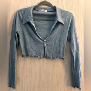 Long Sleeve Top With Buttoned Opening